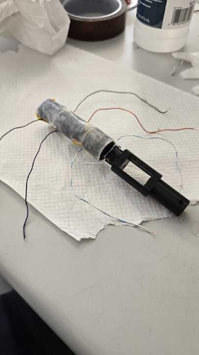 Resistive finger readings showing noise spikes